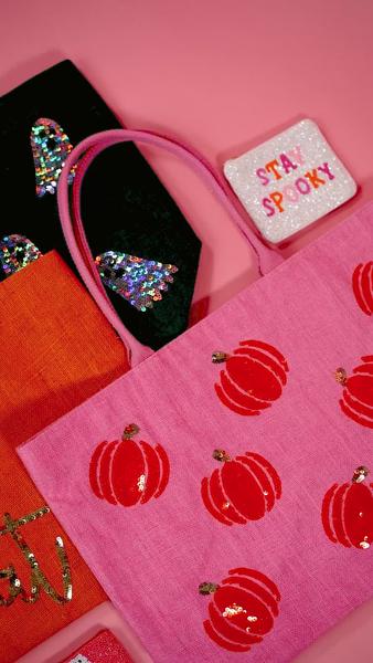 Halloween Hand-Beaded Case | Zipper Bag | Mud Pie Halloween Hand-Beaded Case | Zipper Bag | Mud Pie