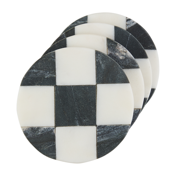 Circle Checkered Coaster Set