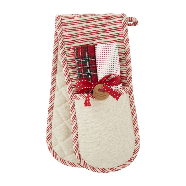 Mud Pie You've Been Served Oven Mitt and Dish Towels Set - Digs N Gifts