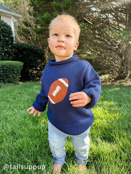 Football Rollneck Toddler Sweater