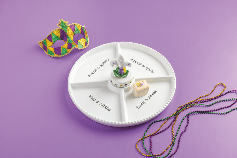 Mardi Gras Ceramic Light-Up Sitter – Handcrafted Decor | Mud Pie