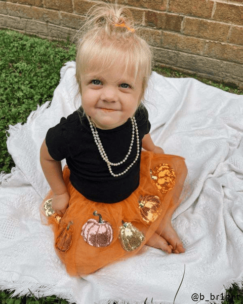 thumbnail image 2 of Mud Pie Little Girlss Halloween Pumpkin Tunic And Legging Set-4T 2 of 12
