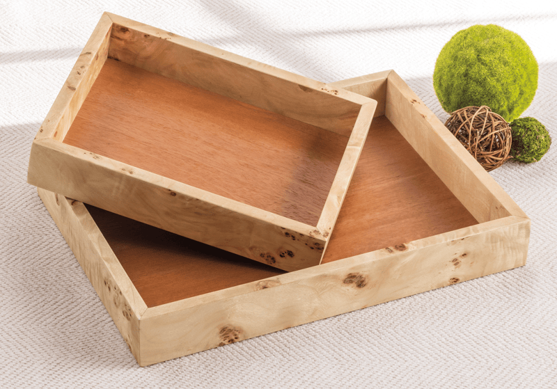 Mud Pie Burl Wood Trays - Thumbnail 2