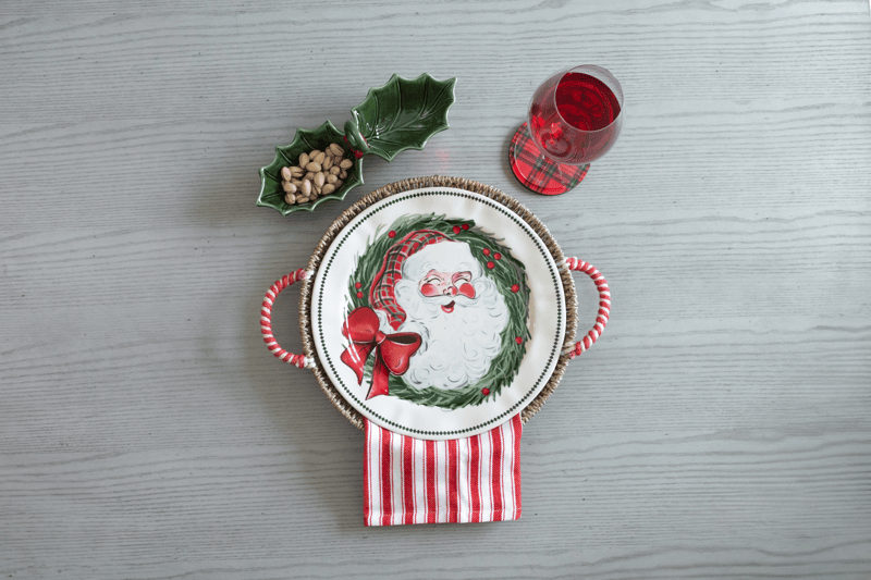 Mud Pie Santa Platter & Basket - Thumbnail 2