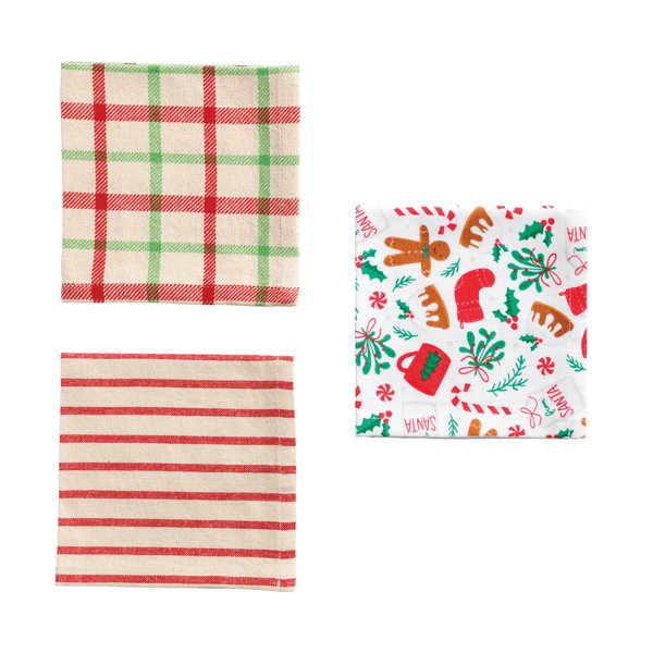 Mud Pie Reindeer Basket Towel - Thumbnail 2