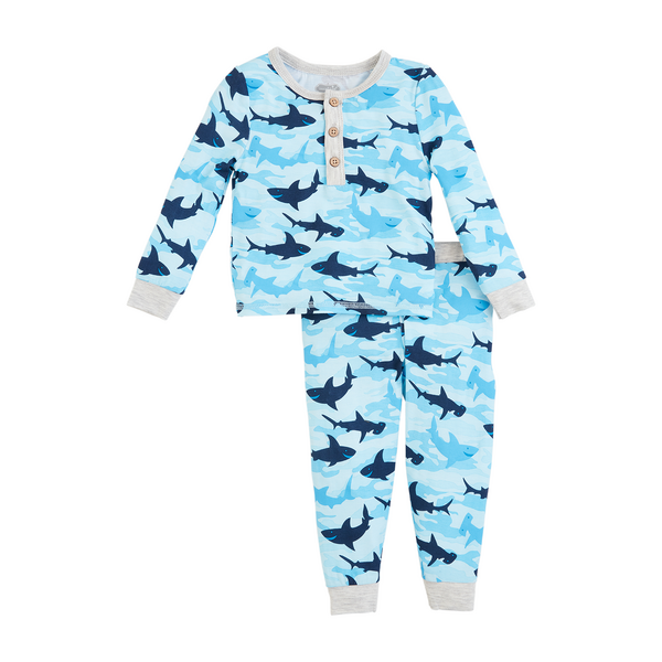 Glow Camo Shark Toddler Pajamas