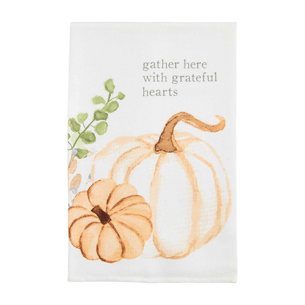 Mud Pie Fall Acorn Dish Towel Set, Gray