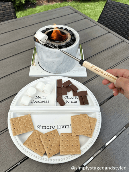 S'mores Plate and Skewer Set | Mud Pie