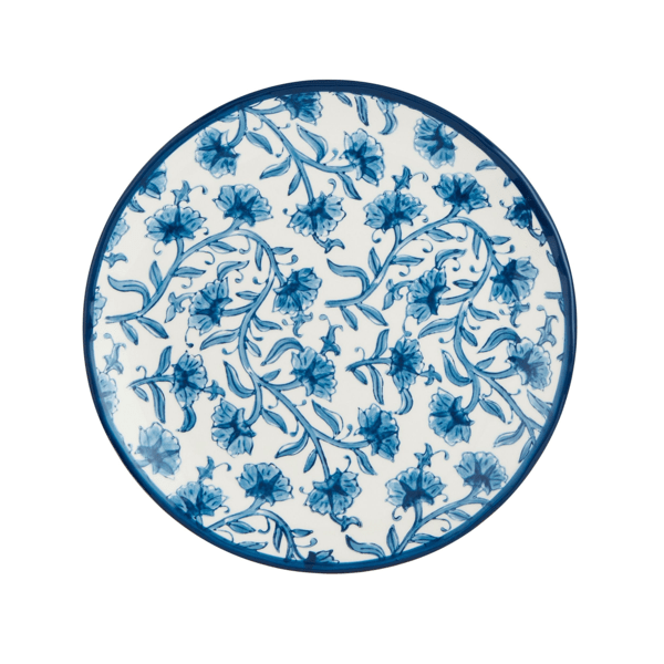 Cornflower Print Salad Plate – Hand-Painted | Mud Pie