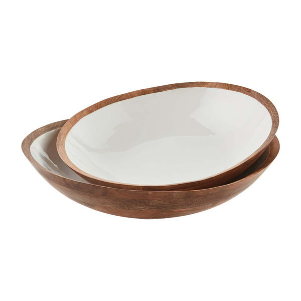 Mud Pie - Two-Tone Wood Bowl – Kitchen Store & More