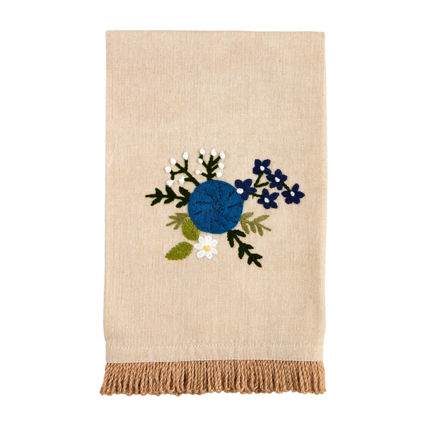 Rose Floral Embroidery Towel