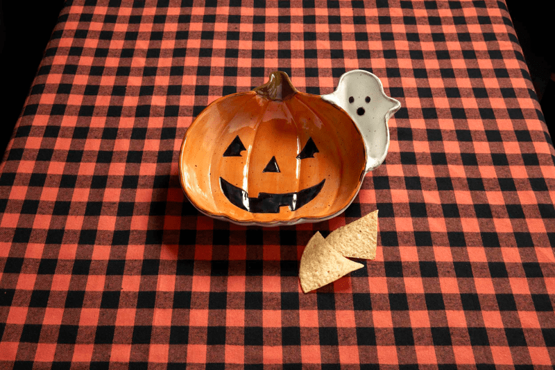 Pumpkin Ghost Chip and Dip Bowl - Thumbnail 3
