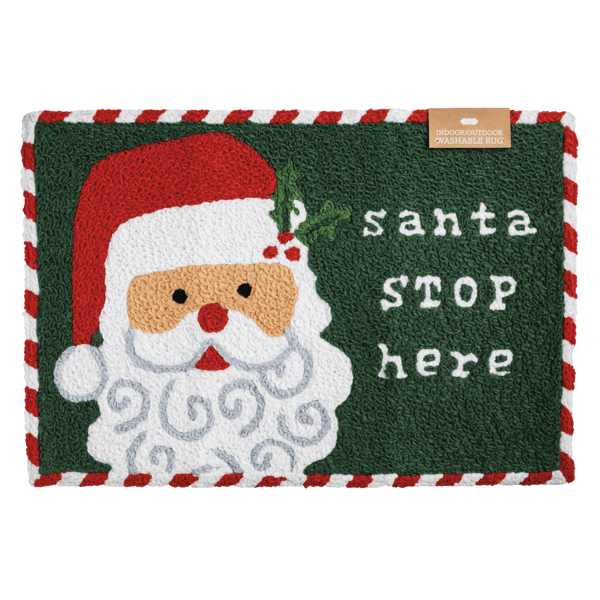 Washable Santa Xmas Doormat | Perfect Holiday Entry Mat | Mud Pie