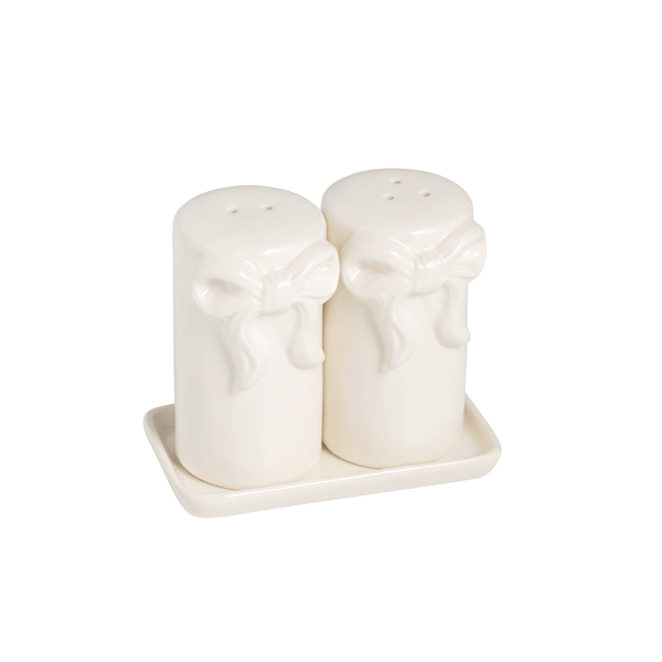 Mud Pie Bow Salt and Pepper Shakers - Thumbnail 2