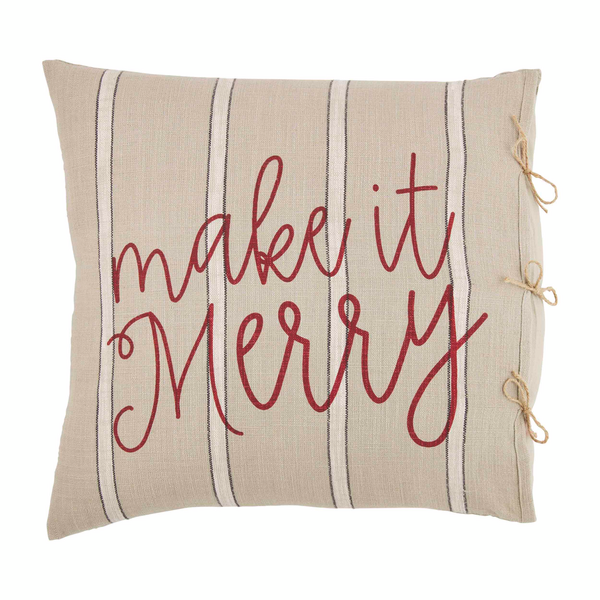 Make It Merry Woven Pillow
