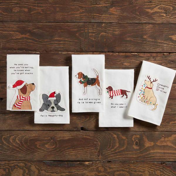 Amazon.com: Mud Pie Christmas Dog Appliquéd Towel, I Tried