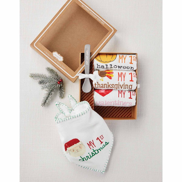 First holiday hot sale bibs set