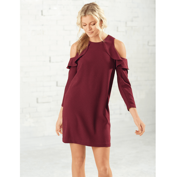 Aria Cold Shoulder Ruffle Dress Mud Pie 