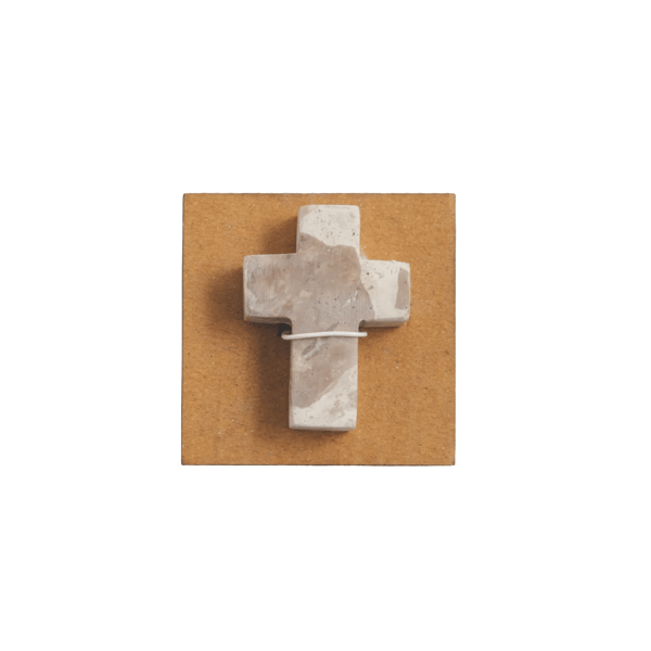 Taupe Marble Pocket Cross for Inspirational Decor | Mud Pie