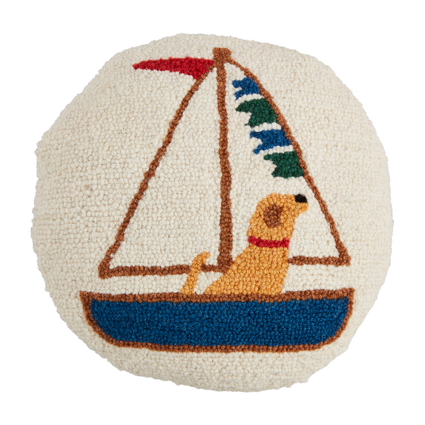 Sailboat Hook Wool Pillow