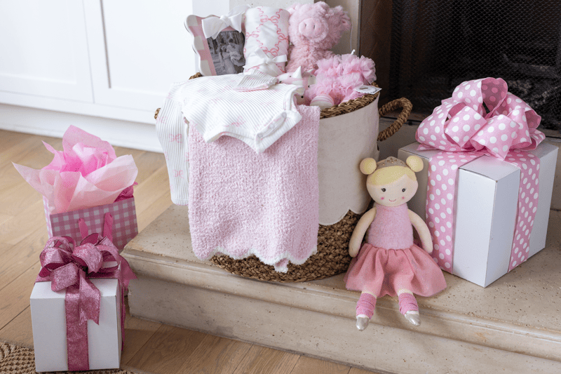 Vertical Pink Bow Frame – Hand-Painted Ceramic Frame | Mud Pie