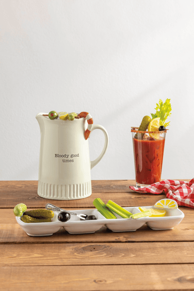 Bloody Mary Pitcher | Gorgeous Ceramic Serving | Mud Pie