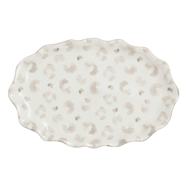 Leopard Platter | Stoneware Serving Piece | Mud Pie