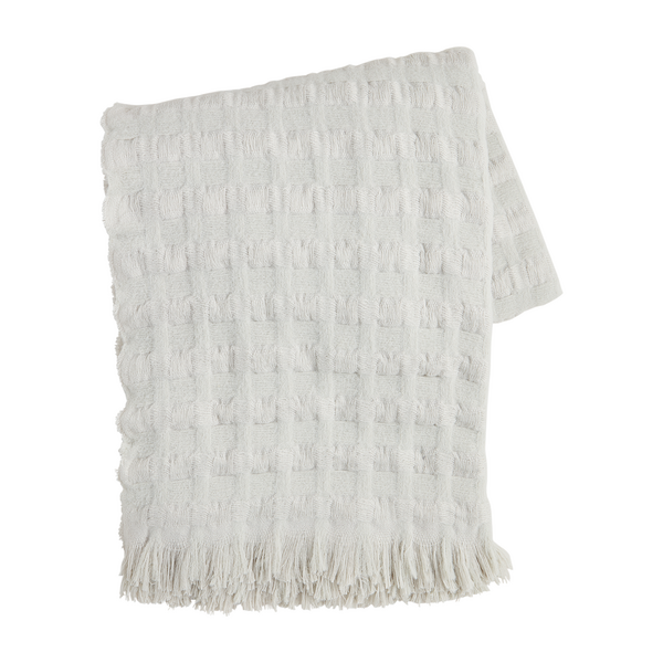 White 2025 woven throw