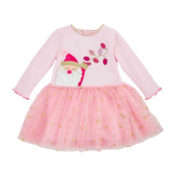 Santa Glitter Toddler Dress