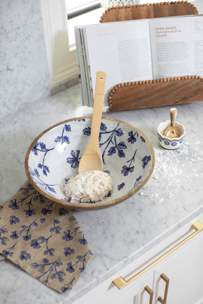 Blue Floral Cloth Napkins - Thumbnail 2