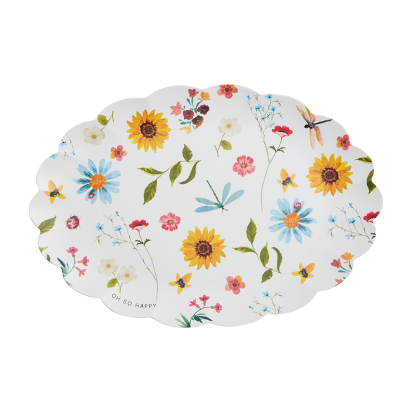 Floral Melamine Platter