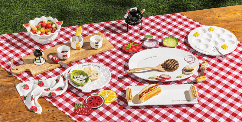 Frankly Speaking Hot Dog Tray | Ceramic Serving Piece | Mud Pie