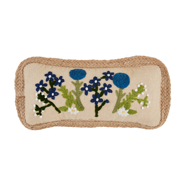 Floral Bunch Embroidered Pillow