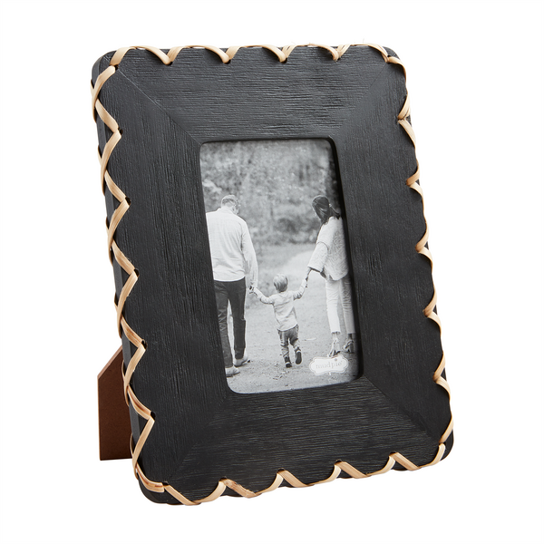 Small Black Wood Woven Frame