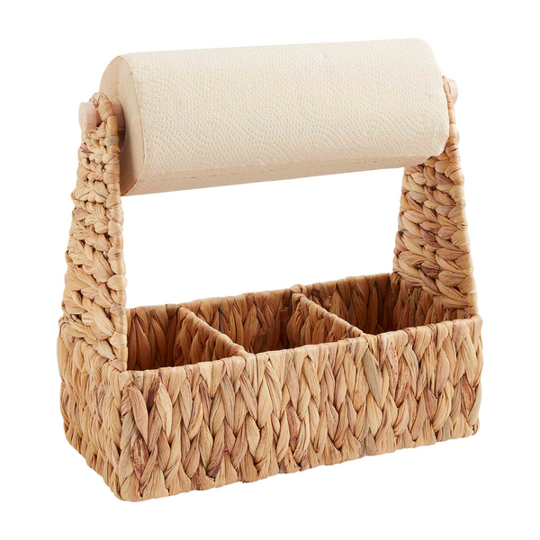 Wicker paper outlet towel holder