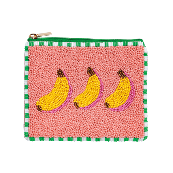 Hand Beaded Banana Pouch | Everyday Accessory | Mud Pie