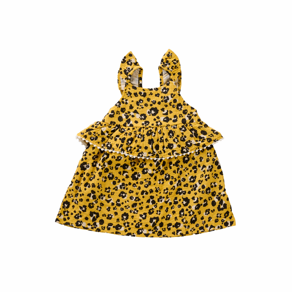 Yellow Leopard Toddler Dress