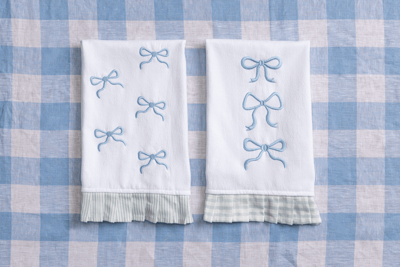Mud Pie Bows Embroidered Towel - Thumbnail 2