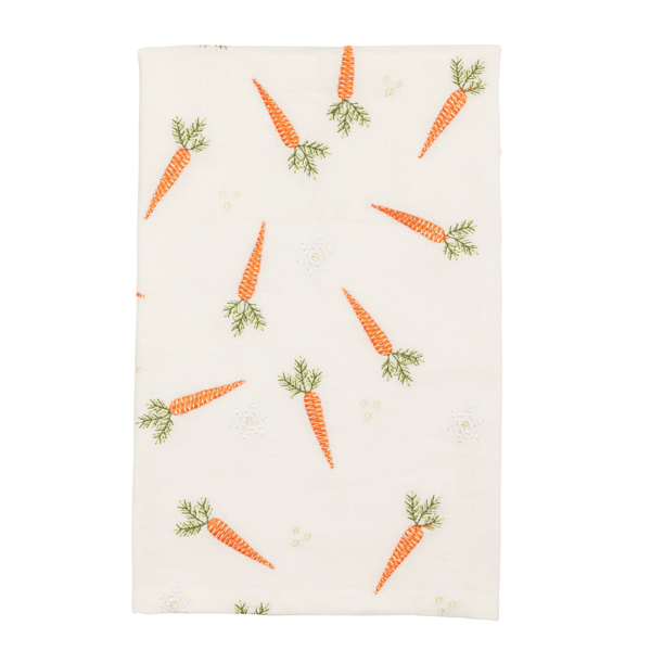 Mud Pie Embroidered Carrots Towel