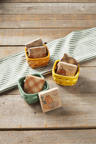 Yellow Gather Soap Dish Set