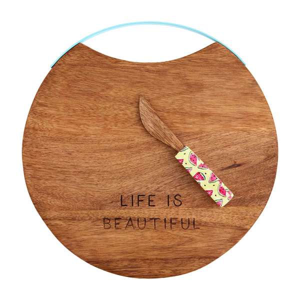 Life Is Beautiful Color Cheese Board Set