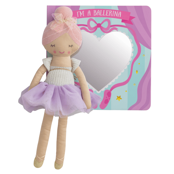 Pink Ballet Book | Ballerina Doll Set | Mud Pie