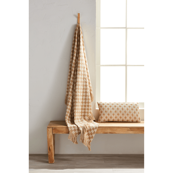 Mud Pie Checkered Blanket - Thumbnail 2