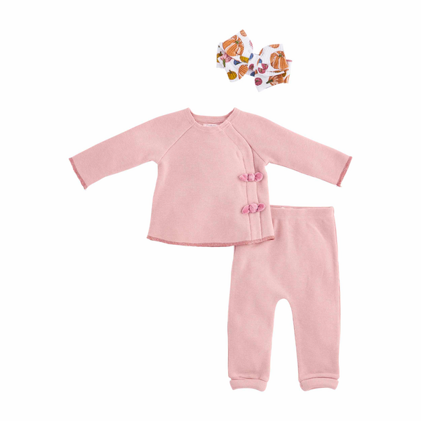 Baby Pink Pumpkin Outfit Set