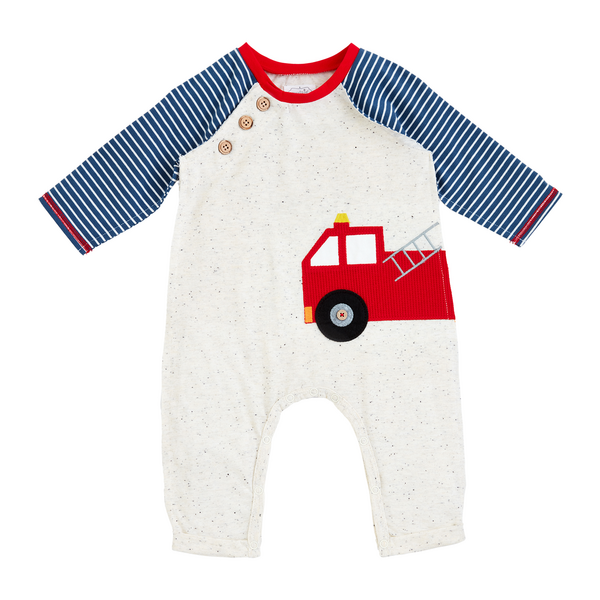 Firetruck Raglan Baby Bodysuit