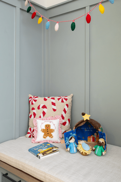 Candy Cane Beaded Pillow - Thumbnail 4