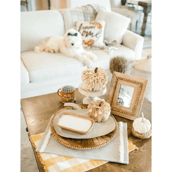Beaded Wood Lazy Susan | Mud Pie