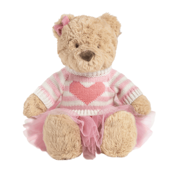 Mia The Bear Plush Pal | Soft Weighted Bear | Mud Pie