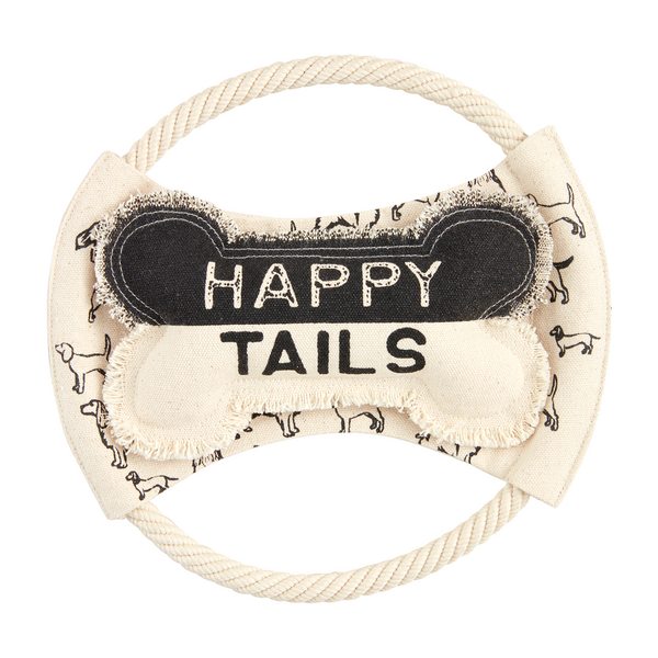 Happy Tails Canvas Frisbee Set
