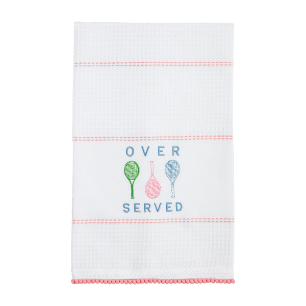Over Served Tennis Waffle Towel
